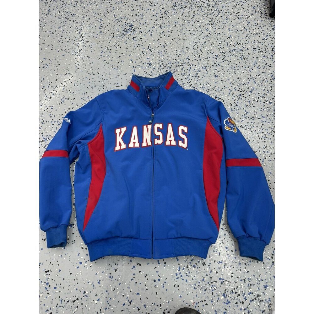 Majestic Therma Base On Field Jacket‎ Men's Kansas Jayhawks Size Large Used